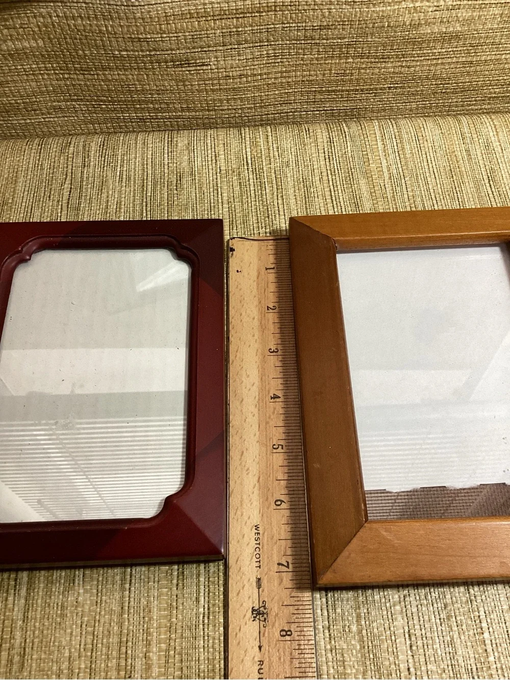 Classic Brown Wood Photo Frame Set 2 4x6 1 5x7